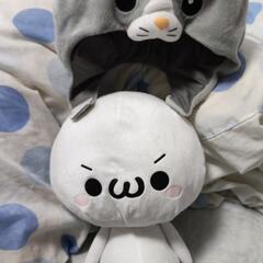 ネコ？のぬいぐるみ(被り物付き)の画像