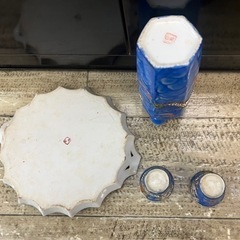 きまりました　値下げしました　中古　龍珠雲龍図　皿　徳利　御猪口　セットの画像