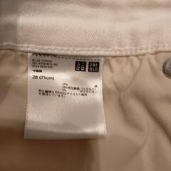 UNIQLO 白デニム 28インチの画像