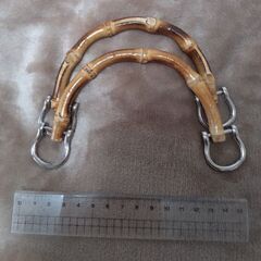 竹の持ち手／バンブー持ち手／手芸用品　手づくり
