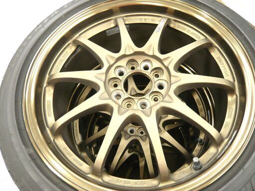 ホイール4本セット RAYS VOLK RACING CE-28N BR 17インチ 7.5JJ PCD100 5H +50 レイズ ブリジストン 215/45ZR17 中古 苫小牧西店