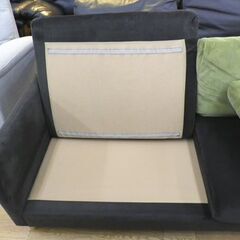 お値下げ！ブロッコ blocco 3人掛けソファ 幅180㎝ ダークブラウン×グリーン クッション2個セット 布製 オーダーソファ 国産 2シーター 3P　西岡店の画像