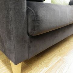 お値下げ！ブロッコ blocco 3人掛けソファ 幅180㎝ ダークブラウン×グリーン クッション2個セット 布製 オーダーソファ 国産 2シーター 3P　西岡店の画像