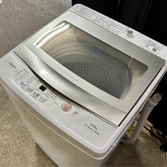 札幌市内配送無料 22年製 AQUA アクア 5kg 全自動洗濯機 AQW-S5M