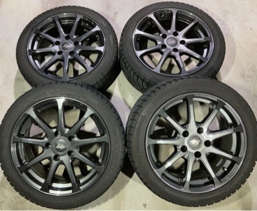 2017 年製　グッドイヤーアイスナビ6 225/45/17 pcd120 スタッドレスタイヤ＆ホイール4本セット　BMW E91で使用