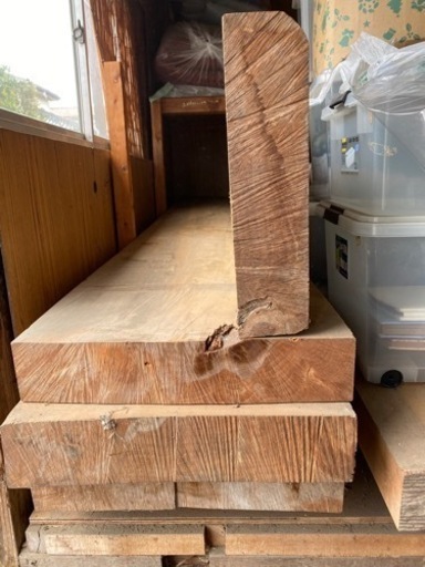 銀杏の木　高級無垢材　カウンター　ウッドデッキ　5枚