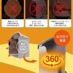 新品未使用　電気ヒーター　デスクヒーター　遠赤外線の画像