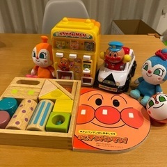 お話し中　音の鳴る積み木とアンパンマンおもちゃセット