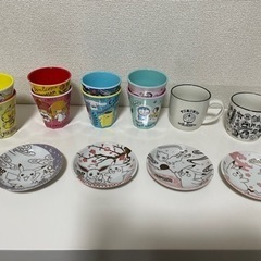 メラミンカップ／コップ、マグカップ、小皿14個セット