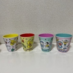 メラミンカップ／コップ、マグカップ、小皿14個セットの画像