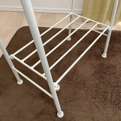 おしゃれ目なハンガーラック　ホワイトの画像