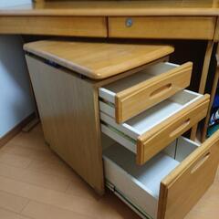  美品 学習机 収納三段ケース  の画像