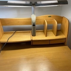 コイズミ　学習机　中古　ブラウンの画像