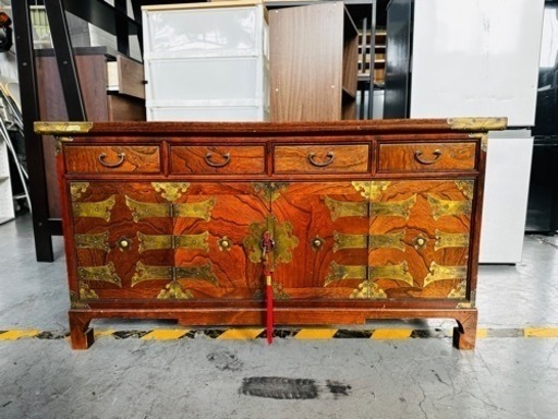 中古販売・韓国製・和室 洋室に テレビ台 テレビボード 和風 古風な雰囲気