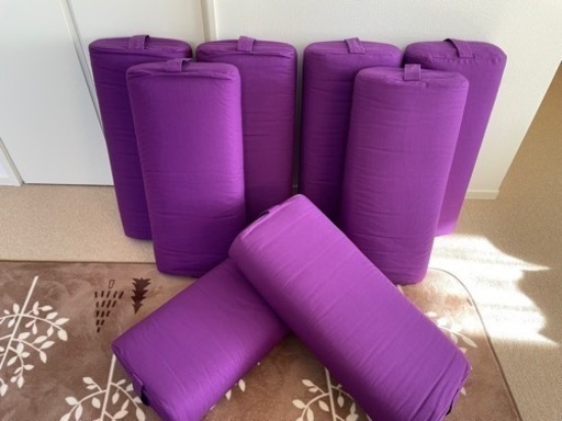 【8点セット】カインズ  フィットネス ヨガ ボルスター (パープル)