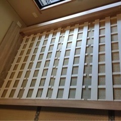 【格安にて！】無印良品ダブルサイズ　高密度ポケットコイルマットレス　ダブルベッドセット　5,000円の画像