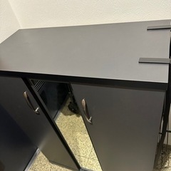 靴箱 75幅ミラー付きシューズラック の画像