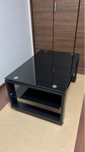 ガラステーブル　黒