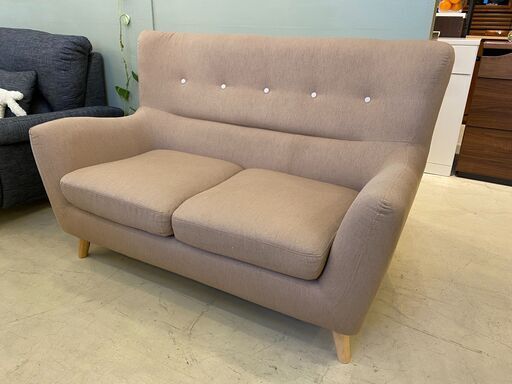 宇都宮でオシャレな家具を探すなら『オトワリバース！』ソファ 2人掛け ブラウン 茶 中古品