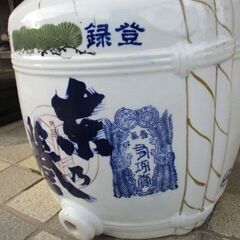 2.酒樽 酒瓶 アンティーク 陶器 オブジェ 高さ35㎝ 幅34㎝の画像