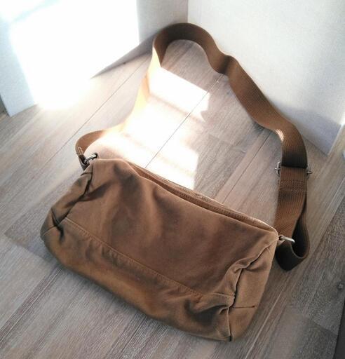 エイジング加工 帆布 ショルダー ボディバッグ / ほとんど未使用定価￥6300