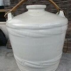 4.特大.酒樽 酒瓶 　アンティーク 陶器 オブジェ 高さ45.5㎝ 幅42.5㎝の画像