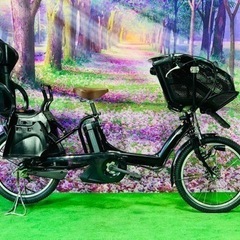 ❹ 4427子供乗せ電動自転車ヤマハ3人乗り新品20インチ良好バッテリーの画像