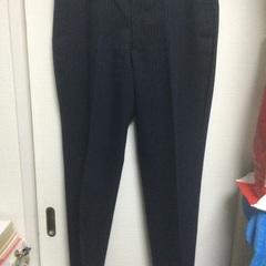 メンズスーツ　ネイビー&ストライプの画像
