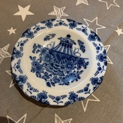 美濃焼 寿陶苑 洋食器美濃焼/王冠印 ブルーフラワー ソーサー 