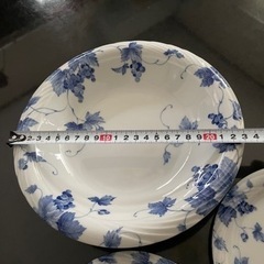 Adam &Eve新品。箱無し。洋皿1枚と中皿2枚の3枚セット。約直径23と中皿約15サイズはセンチ。柄は写真をご覧下さい。の画像