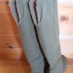 ロングブーツ　カーキ　の画像