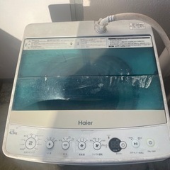 【急ぎです！】洗濯機 4.5kg  Haier JW-C45Aの画像