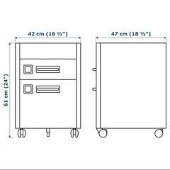 IKEA イドーセン デスク収納 ゴールデンブラウンの画像