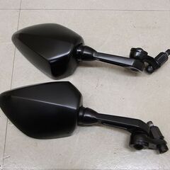 OPTICS GLARE LESS MIRROR バイクミラー左右セット (A467wY)の画像