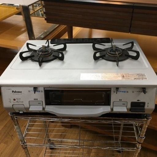 S348 都市都市ガス用 Palomaパロマ ガステーブル IC-800F-1L シルバー 幅59cm　⭐動作確認済⭐クリーニング済