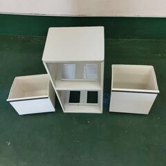 ボックス　2段　ランドリー収納　ゴミ箱　の画像