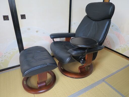 【値下げ】EKORNES エコーネス ストレスレスチェアとオットマンのセット