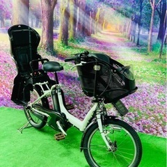 ➃ 4653子供乗せ電動自転車ヤマハ3人乗り新品20インチ良好バッテリー