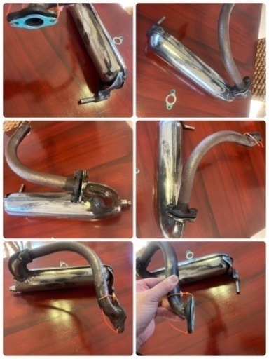 ベスパ 50s ビンテージ　スポーツマフラー　メッキ　希少　ベスパ、Vespa、VESPA、５０Ｓ、１００用ピナスコ製？マフラー