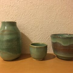 【自作】陶器 徳利 お猪口 湯呑