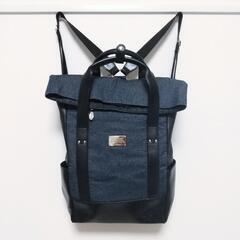 【美品 70%OFF】D.KELLY ディーケリー デニム リュック ネイビーの画像