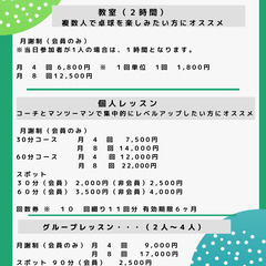 卓球教室　生徒募集中ですの画像