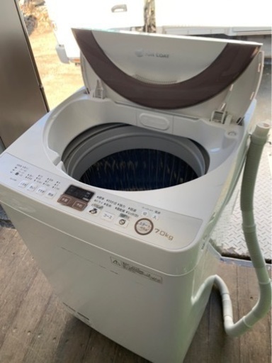 5KM以内配送無料シャープ7KG ●ES-A70E9●全自動洗濯機 ゴールド系