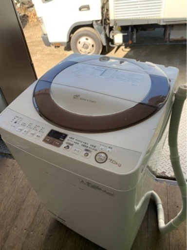 5KM以内配送無料シャープ7KG ●ES-A70E9●全自動洗濯機 ゴールド系