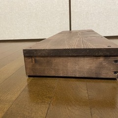 パソコンスタンド　土台　自作　ウォルナットの画像