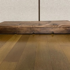 パソコンスタンド　土台　自作　ウォルナットの画像