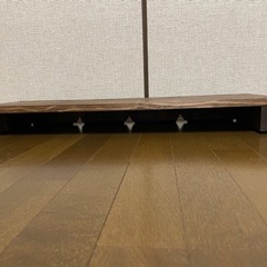 パソコンスタンド　土台　自作　ウォルナットの画像