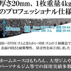新品‼️ゴムマット　50✖️50 ジム　スタジオ　タイルマットの画像