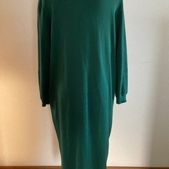 ロングカーディガン　グリーンの画像