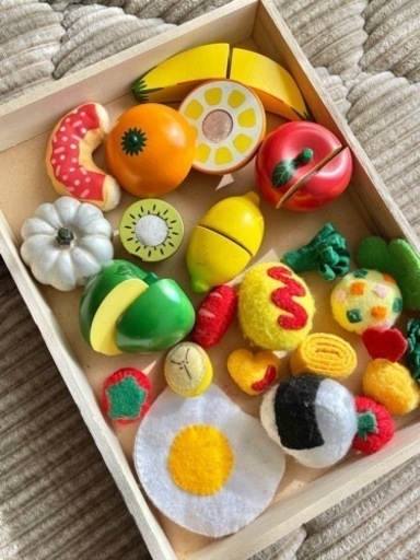 子どもキッチン ナチュラルハンドメイド 美品